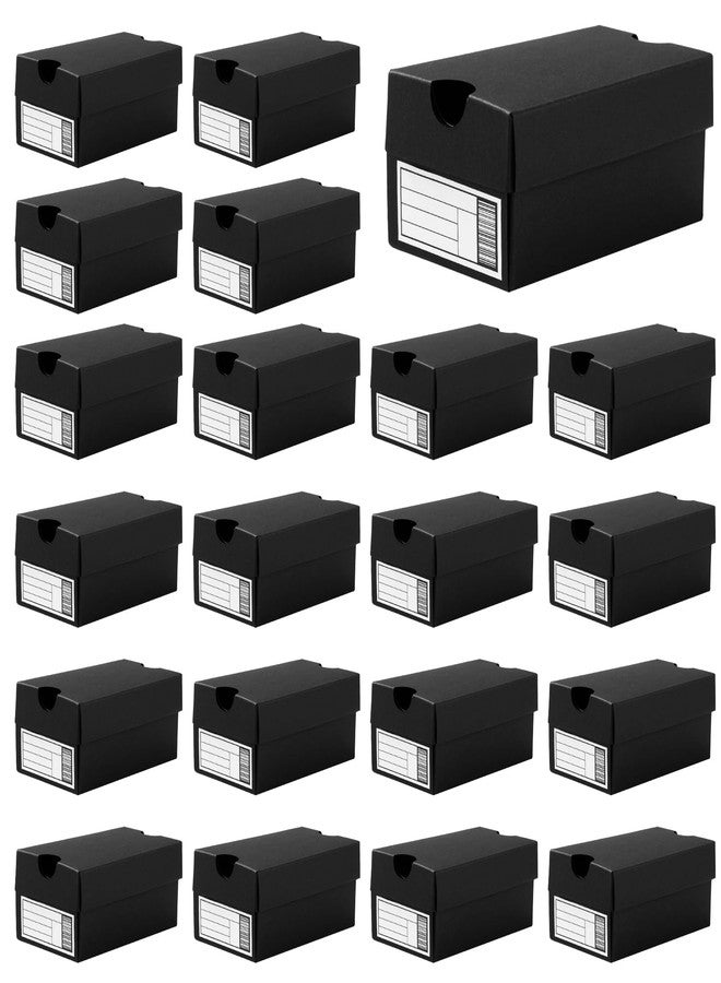 Foxtell 24 Pack Mini Sneaker Boxes for Party Favors 4.7 x 2.5 x 2 Inch Mini Shoe Gifts Boxes for Candies Cookies Snacks Sports Small Gift Case with Label for Wedding , Holiday, Birthday Party Favor (Black) - Image 1